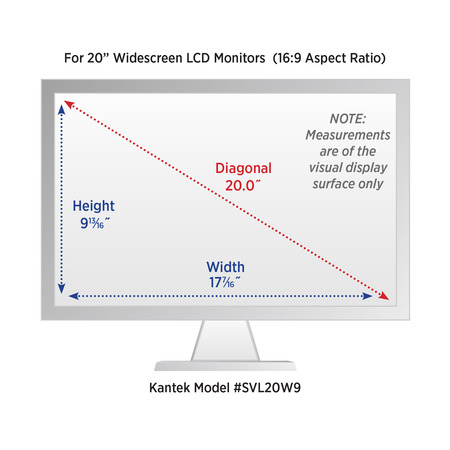 Kantek Blackout Privacy Filter fits 20" Widescreen LCD Monitors SVL20W9
